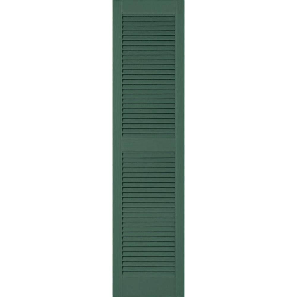 Forest Green Vinyl Open Louver Shutters C803