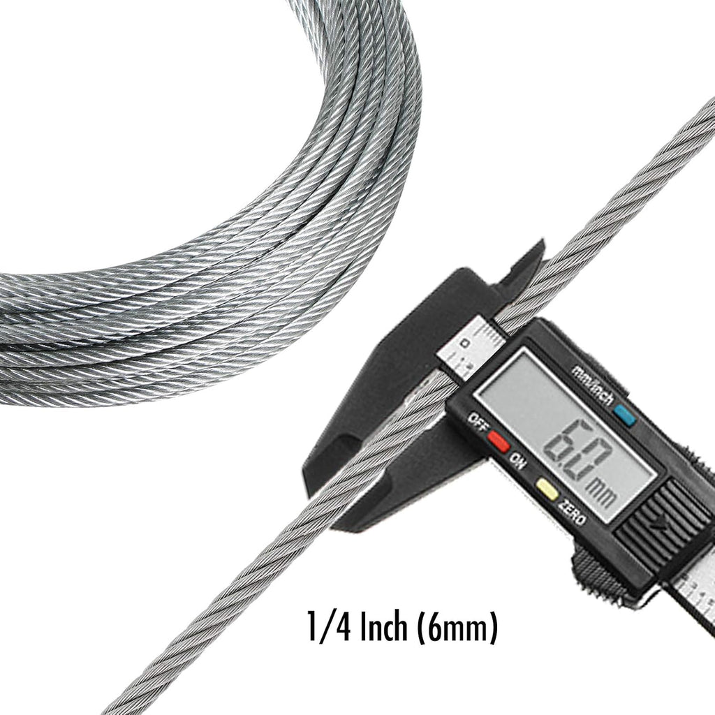 1/4 Inch Galvanized Steel Cable (180 FT) U26317