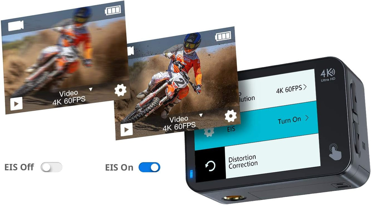 4K 60fps 20MP Touch Screen WiFi Action Camera with External Microphone S82428
