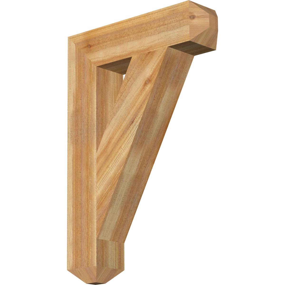 Traditional Craftsman Rough Sawn Bracket, Western Red Cedar U2375