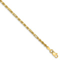 14kt Yellow Gold Diamond Cut Milano Rope Chain Bracelet 7 inch Q473560