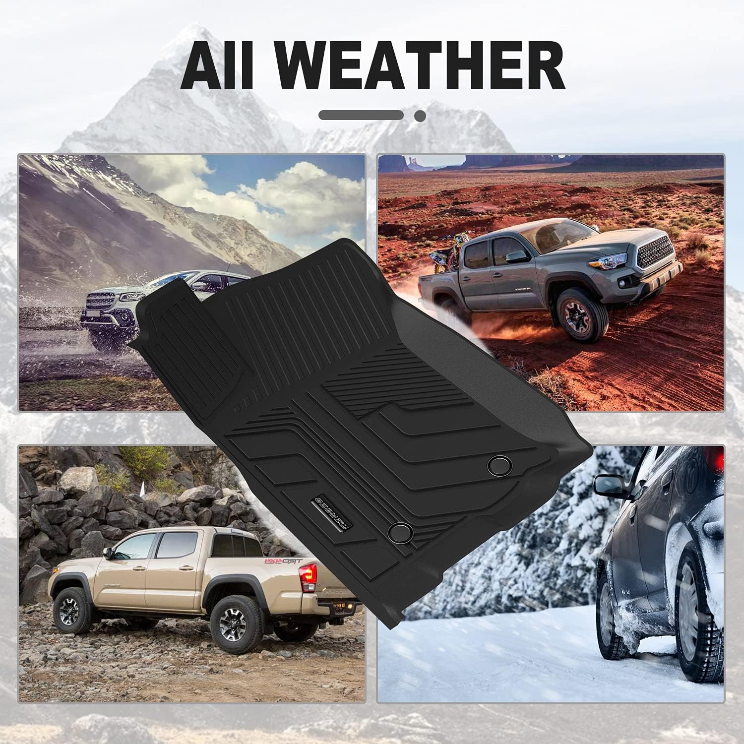 All Weather Car Floor Mats Front & Rear Row H541603