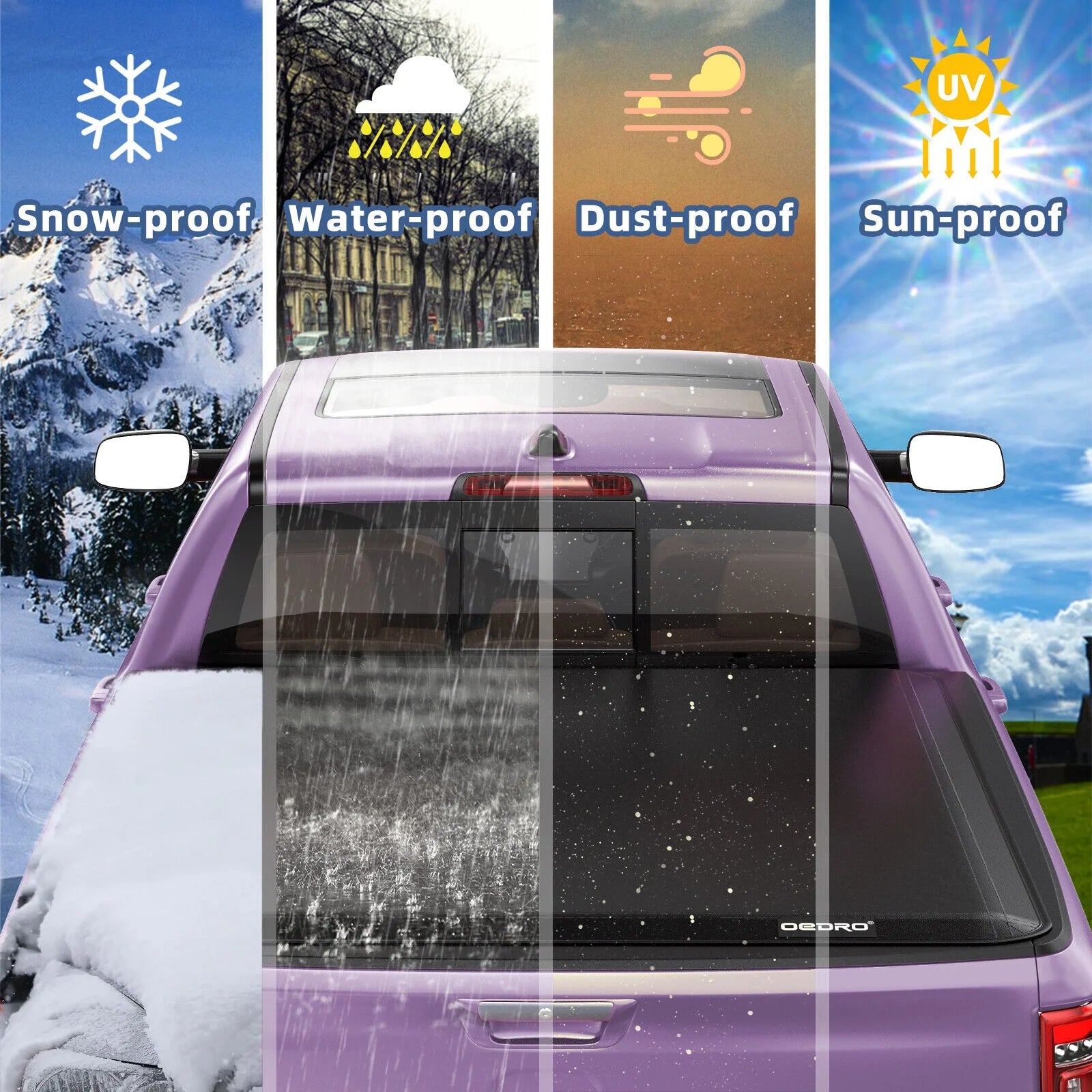 5 Feet Soft Tri-fold Truck Bed Tonneau Cover W429