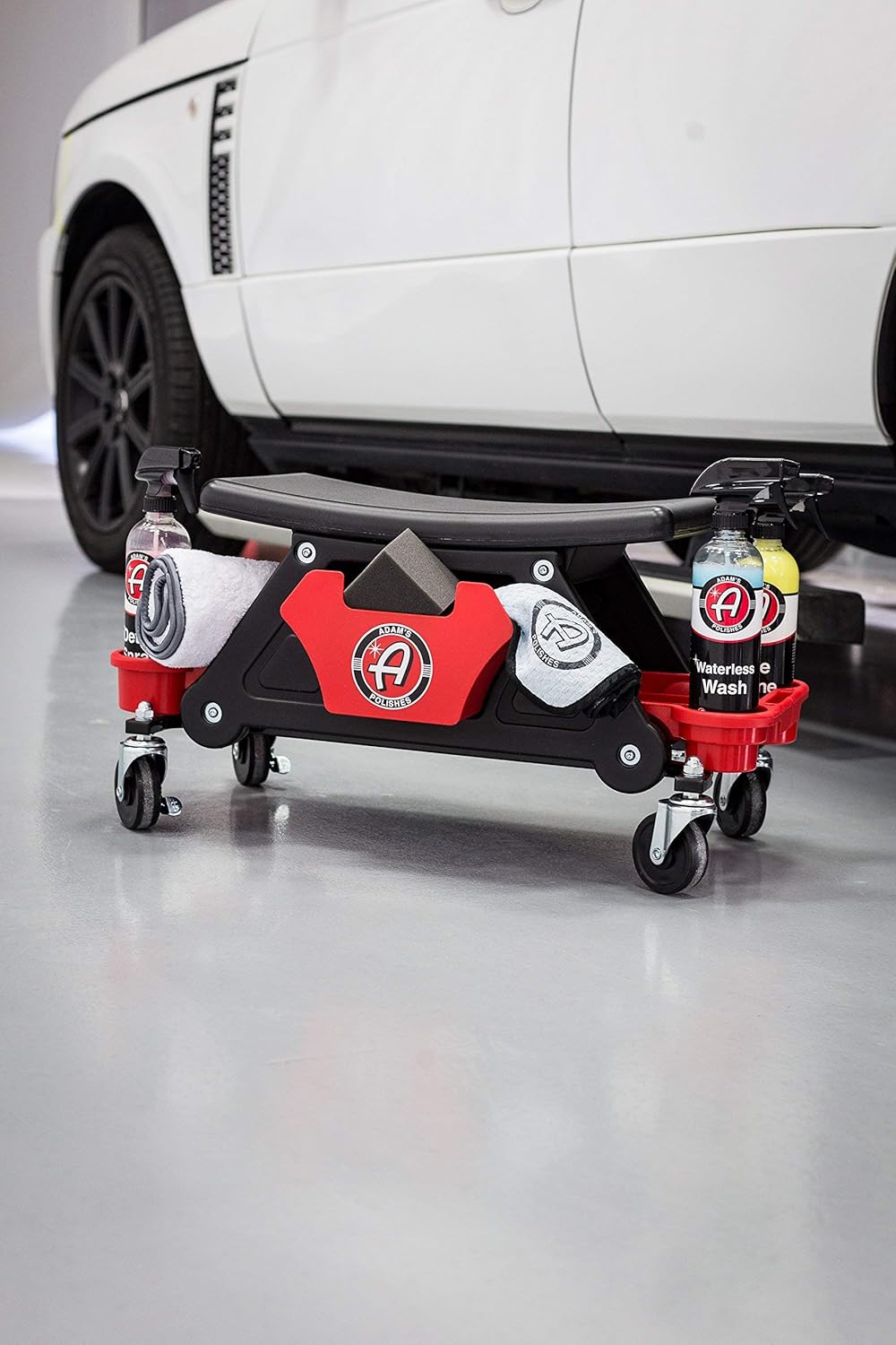 Mobile Rolling Utility Creeper Seat with Extra Storage Trays I984