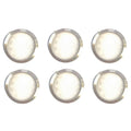 6 Pack Dimmable Hardwired Under Cabinet LED Puck Light Kit 3000K Soft White Silver X911