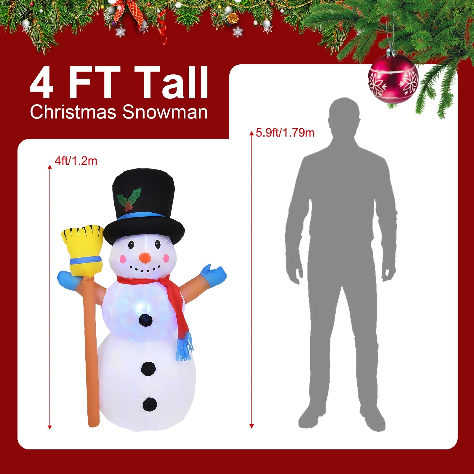 LED Inflatable Snowman P7983
