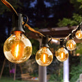 100ft 62 Dimmable G40 LED Clear Bulbs Waterproof Globe String Lights G817