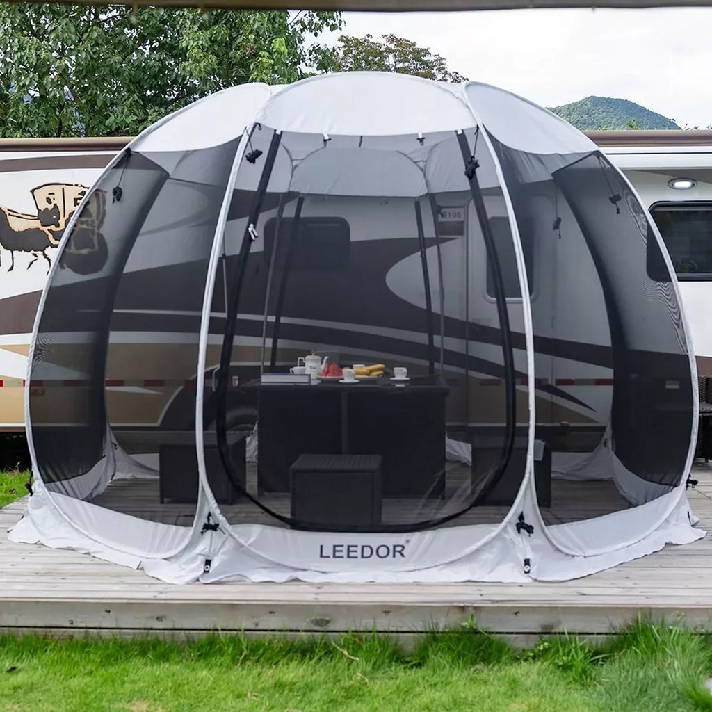 15'X15'X8.5' Gray Pop Up Camping Canopy L66704
