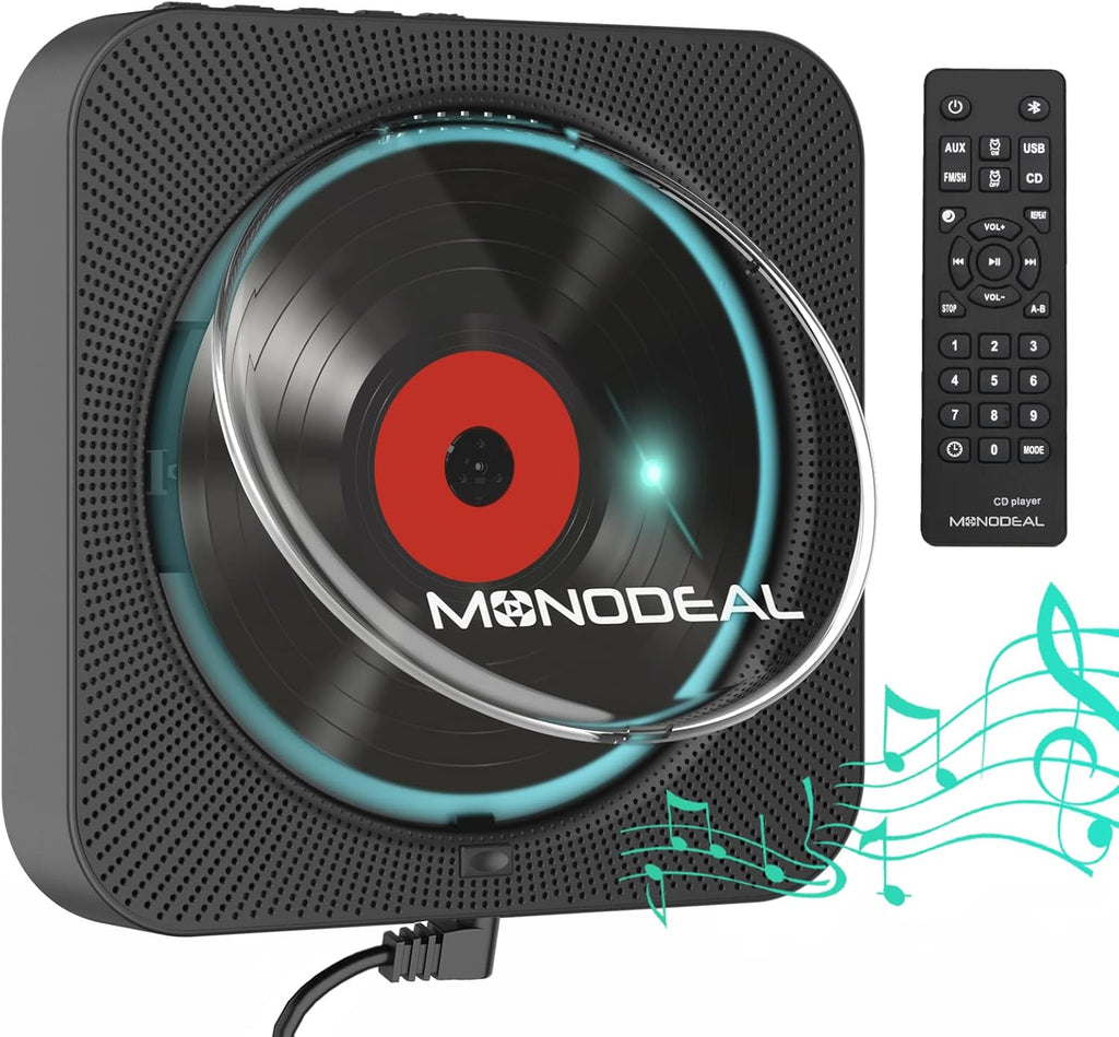 Pack of 2 Wall Mounted Bluetooth CD Player with Built-in Dual Speakers G1059