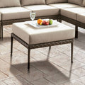 Gray/Beige Patio Ottoman C814655