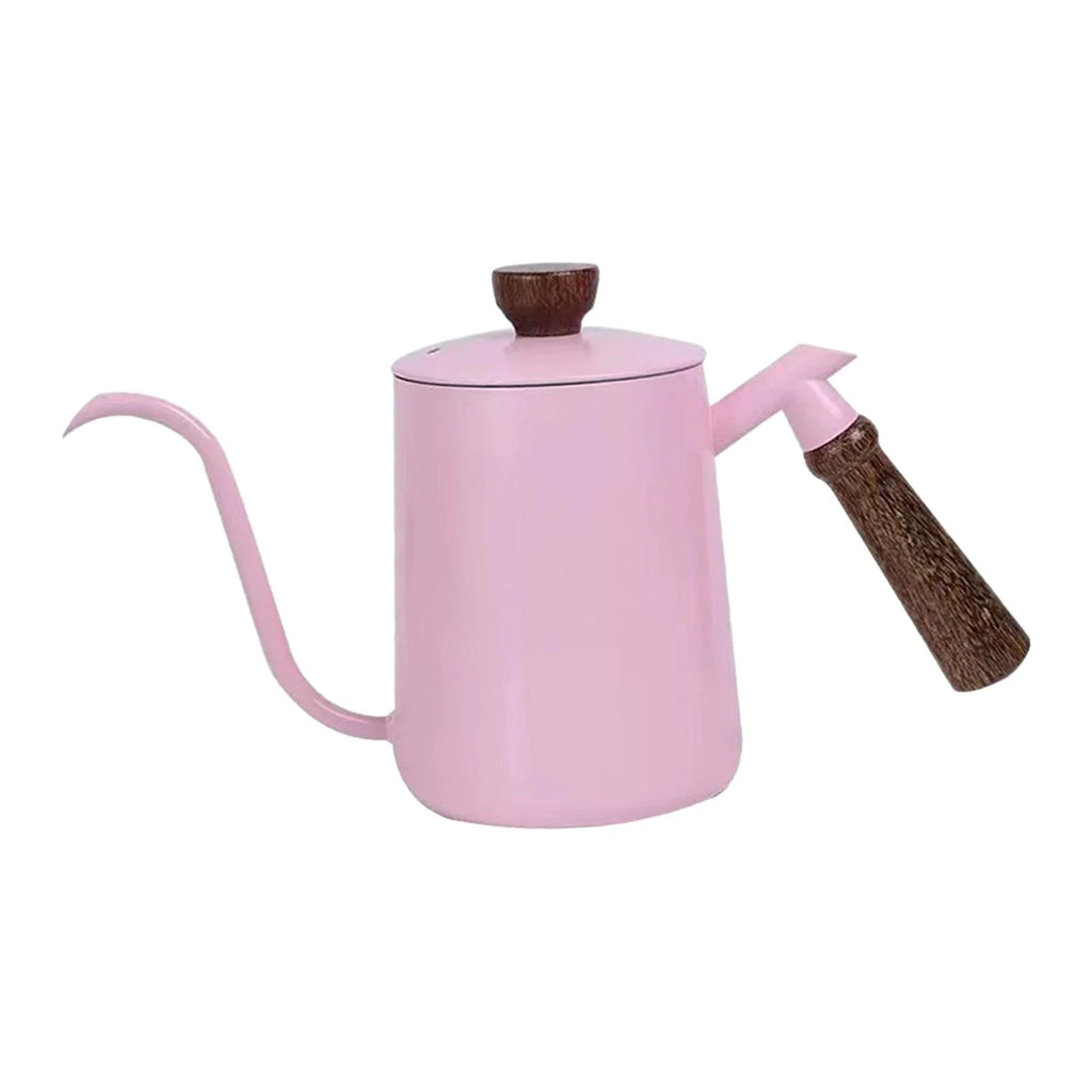 Pink 20oz Stainless Steel Drip Coffee Kettle with Long Narrow Spout C712