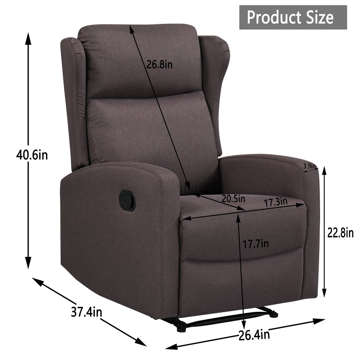 Brown Recliner Sofa Chair Q520
