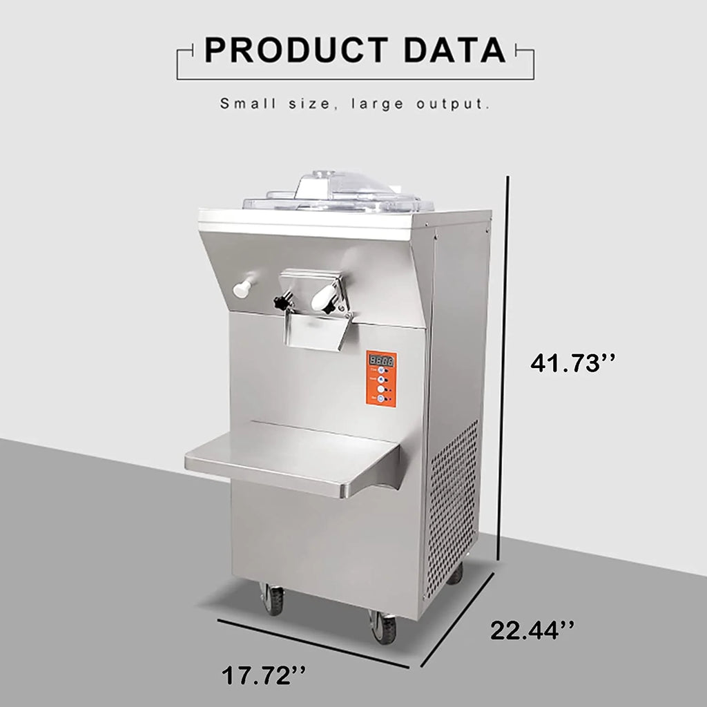 Commercial ETL Vertical Gelato Hard Ice Cream Machine, 5.8L Cylinder Q776