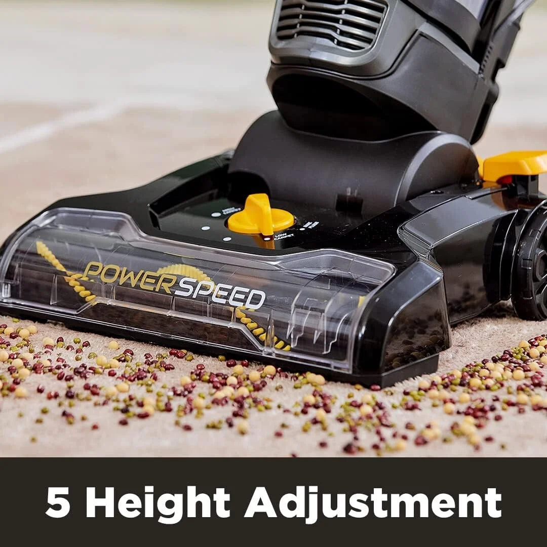 PowerSpeed Lightweight Upright Vacuum Cleaner, Black, Yellow I3743