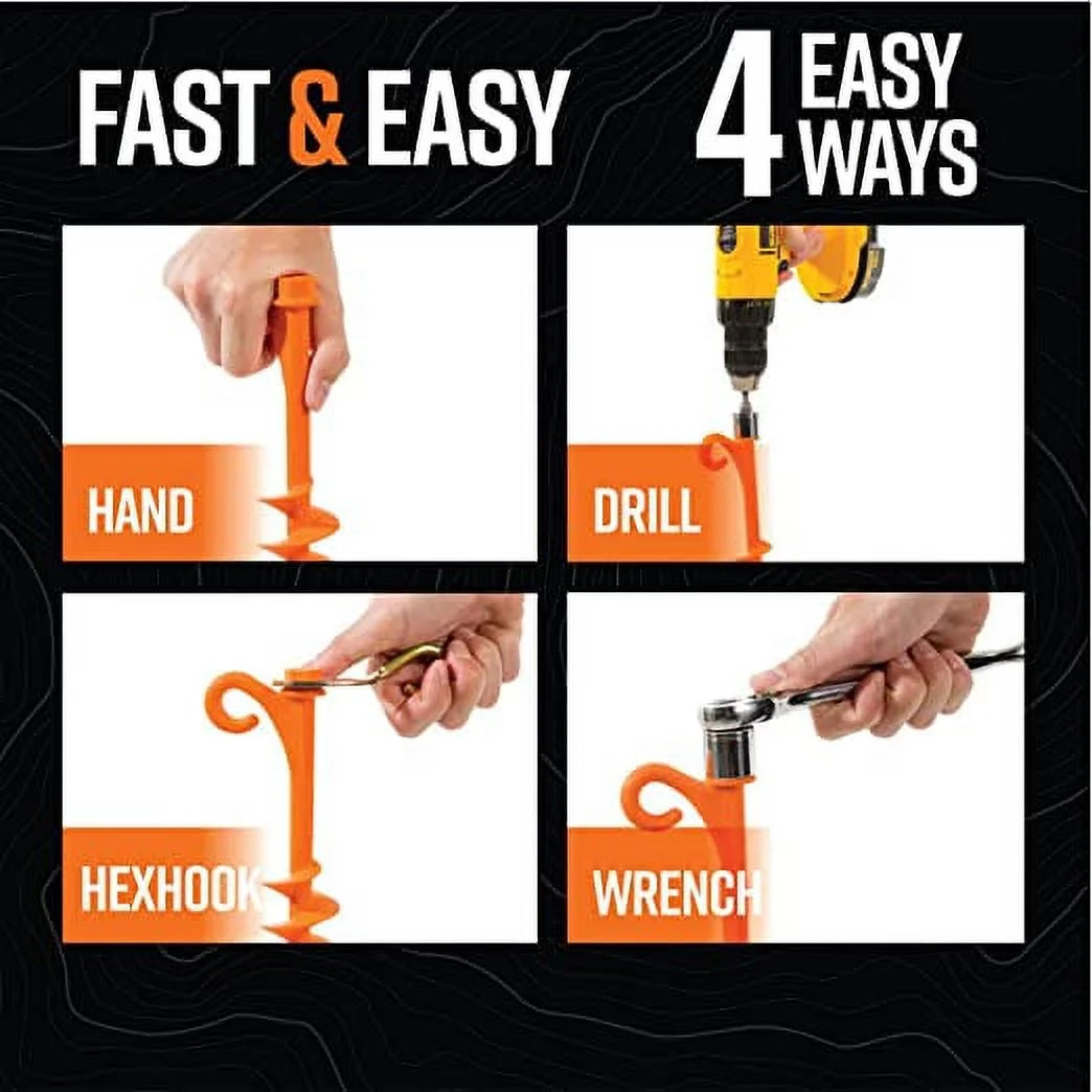 Orange Tent Stakes 6 Pack B6025