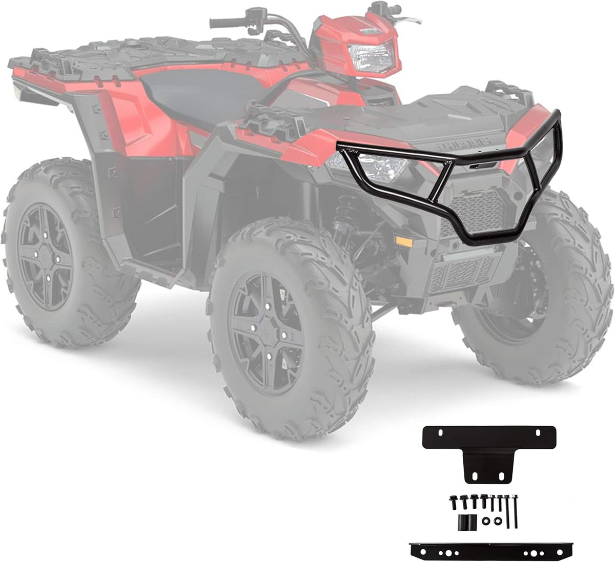 Front Bumper Brush Guard Protector Black Steel P122