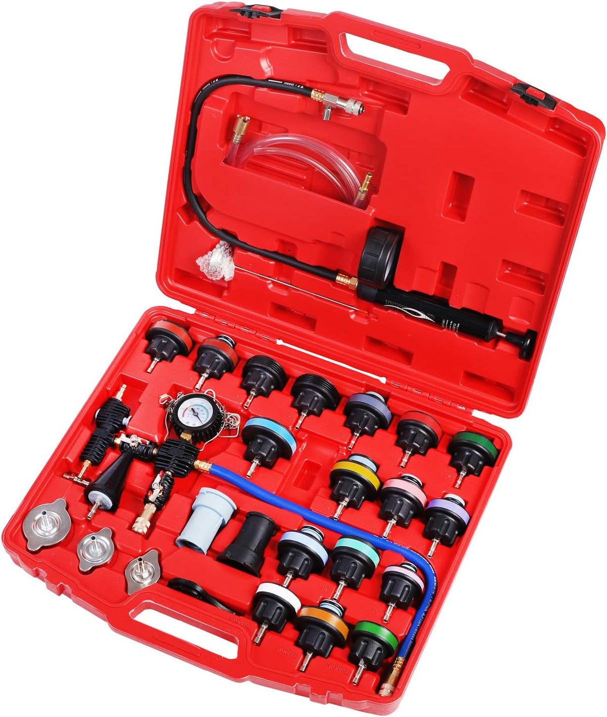 28PCS Radiator Pressure Tester Coolant Vacuum Refill Kit Z597080