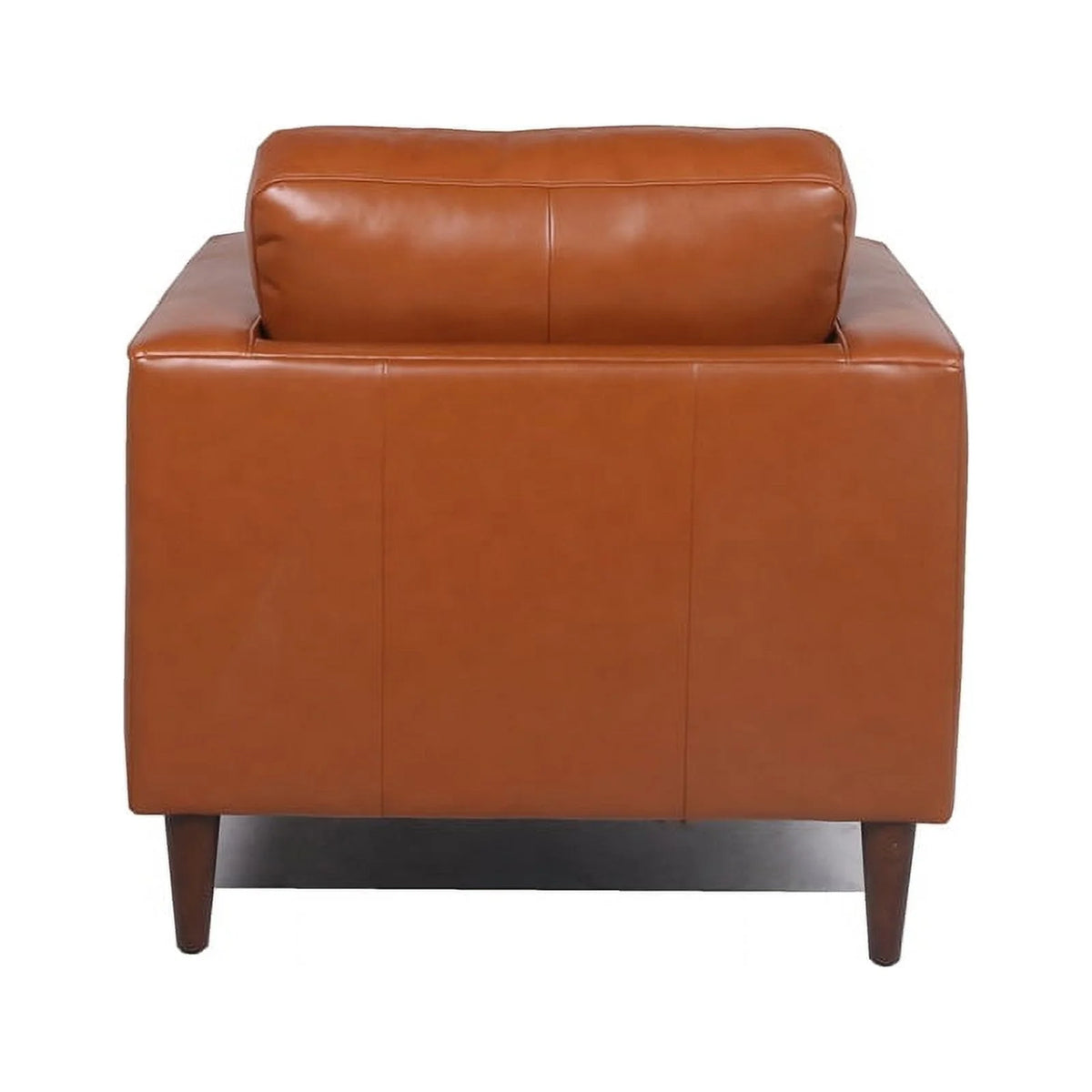 Camel Leather Tufted Chair Q4416