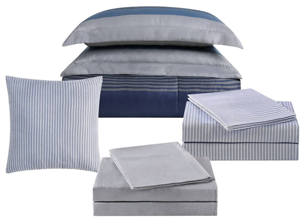 Blue Twin Bed in A Bag Q5139