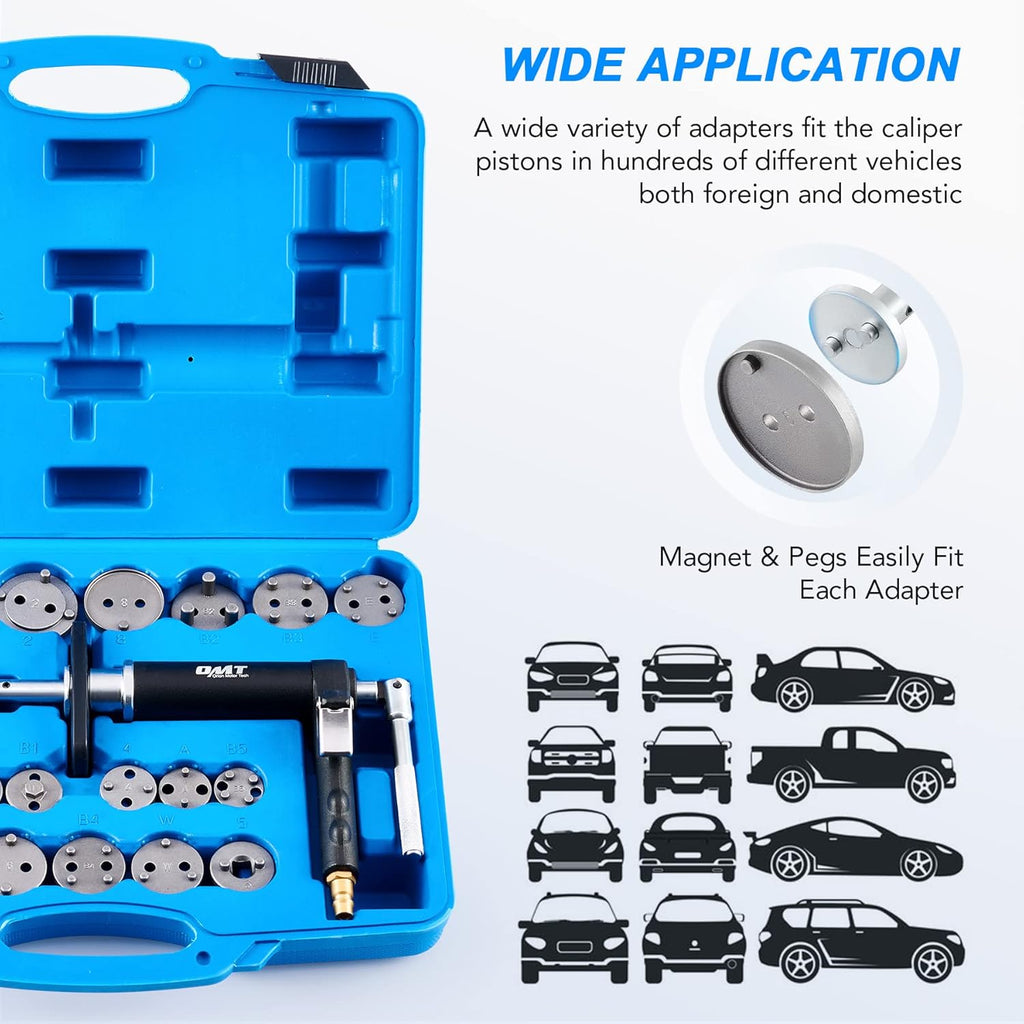 23pc Pneumatic Brake Caliper Compression Tool with 2 Caliper Hangers Z4607