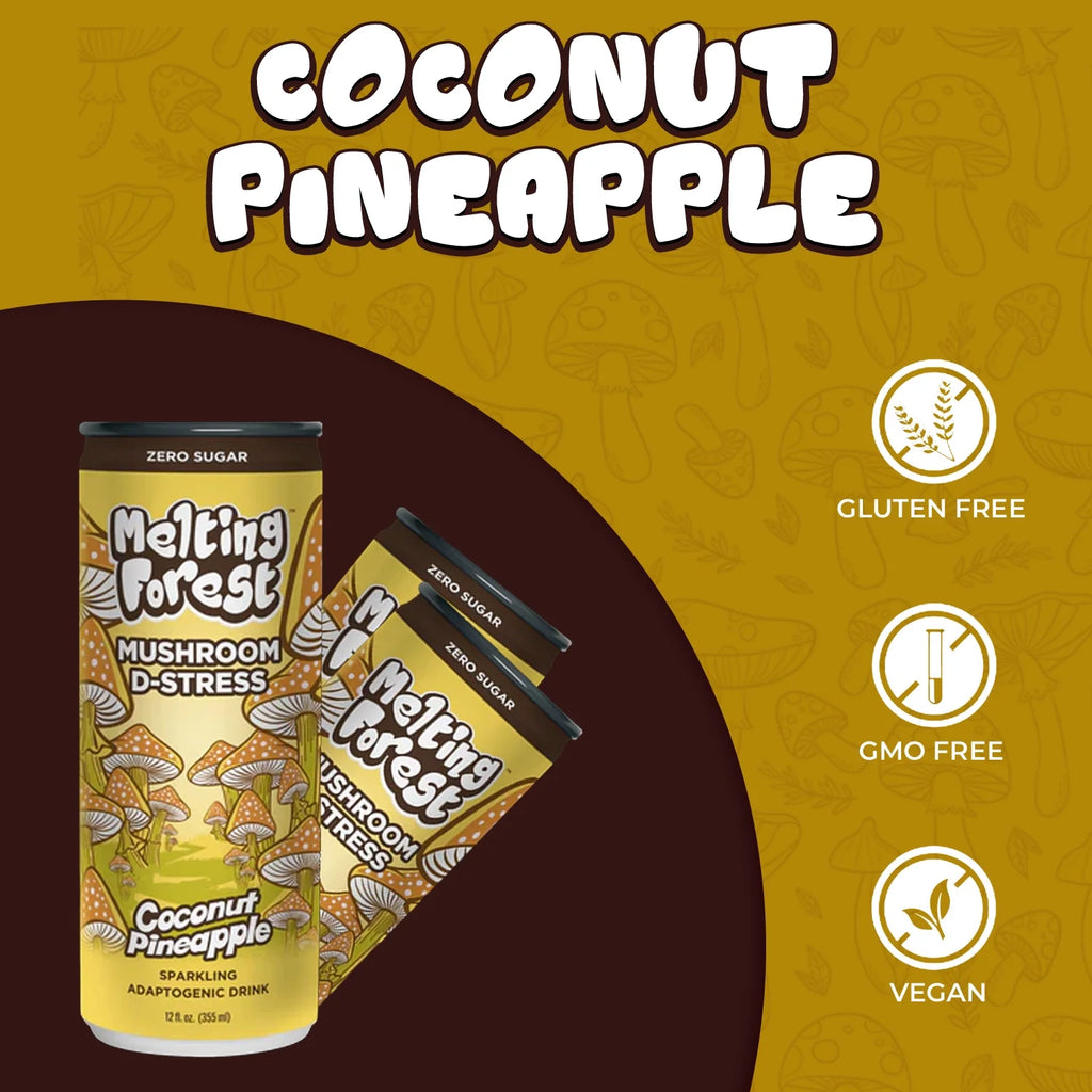 Coconut Pineapple Flavored Mushroom Sparkling Water I97594