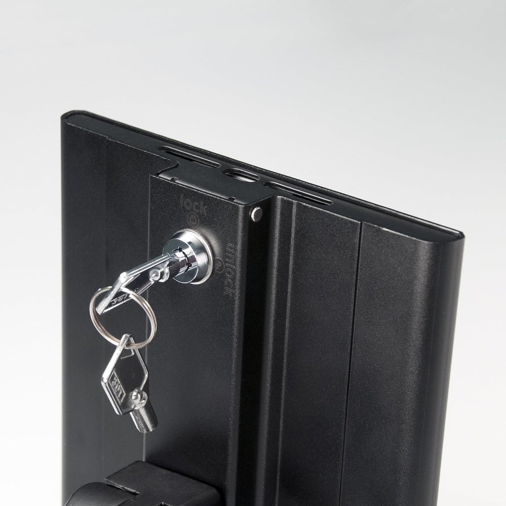 Black Locking Security Stand with 360-Degree Rotating Base N8737