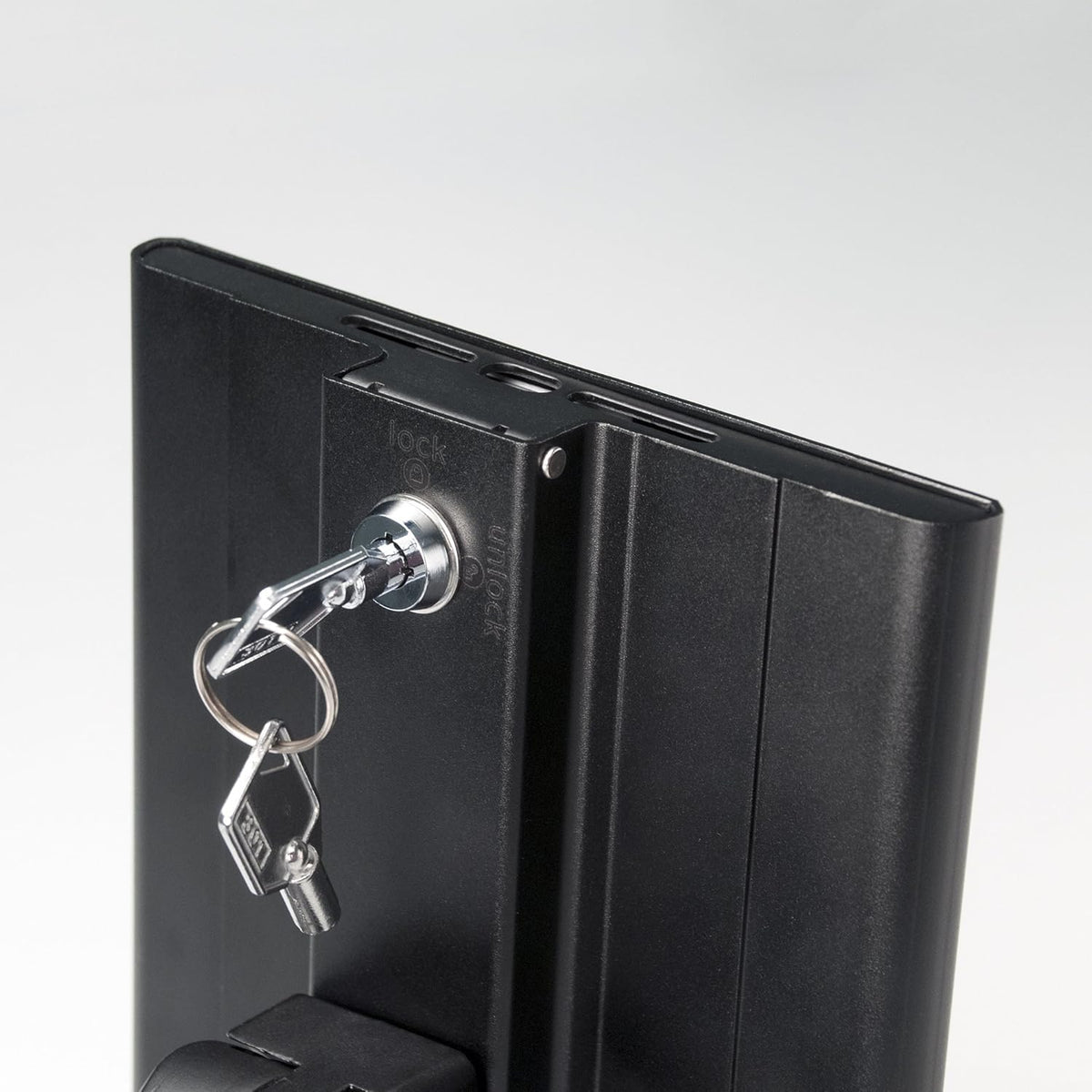 Black Locking Security Stand with 360-Degree Rotating Base N8737