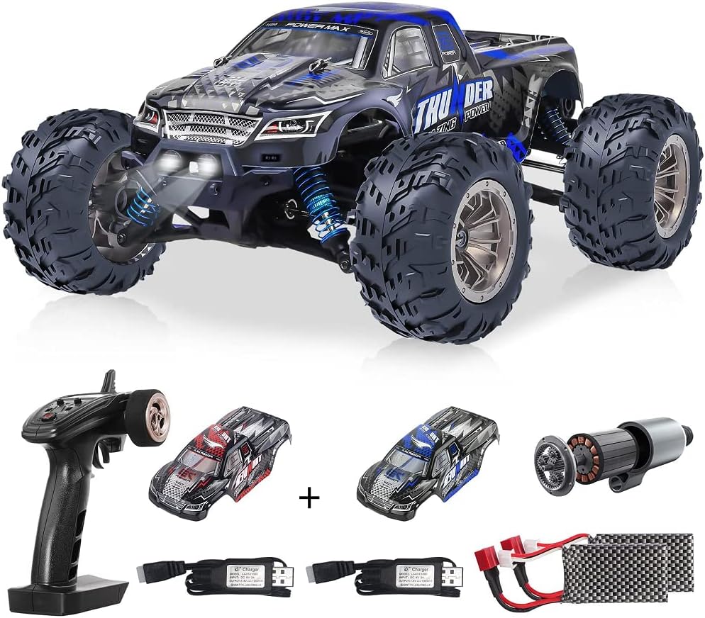 Brushless 4WD RC Car 55+KM/H 1:16 2.4GHz Off Road Monster Truck with Extra Shell 2 Battery P903451