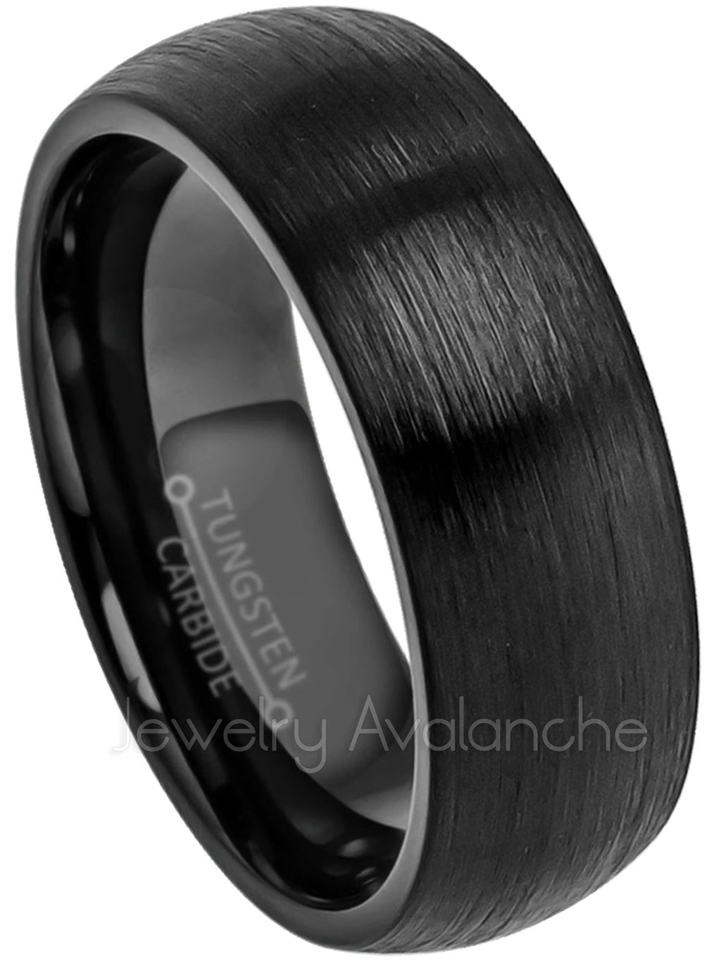 Black IP Tungsten Carbide Dome Ring R56394