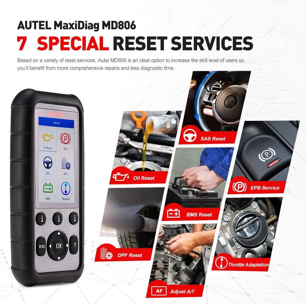 4 System Car Diagnostic Tool with ABS, Engine, Transmission, SRS OBD2 Functions B6637