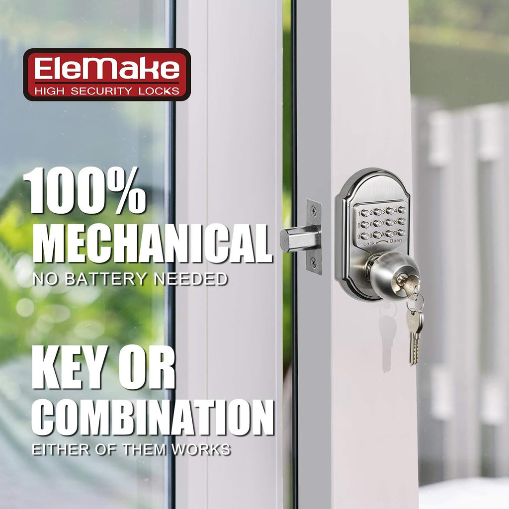 Keyless Entry Keypad Deadbolt Door Lock 304 Stainless Steel Mechanical A1437