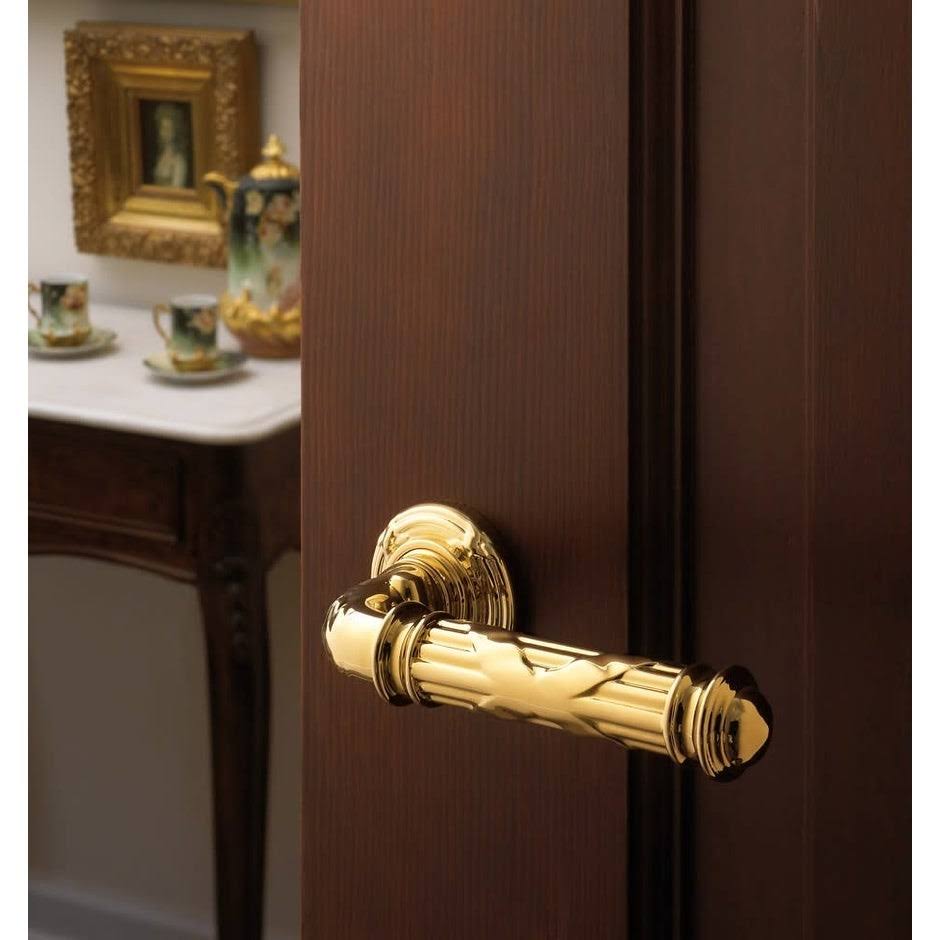 Pair of Estate Levers Without Rosettes, Polished Brass R698867