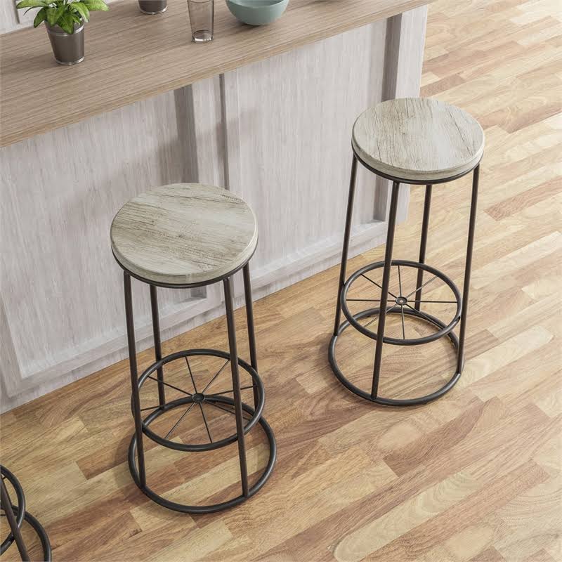 Metal Frame Bar Stool in Coaster White (Set of 2) M6281
