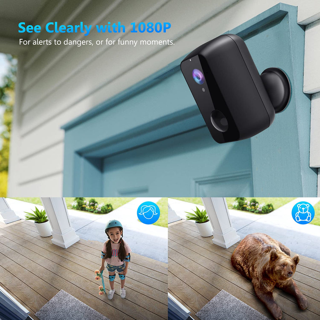 1080P WiFi Outdoor Security Camera with PIR Motion Detection Y818433