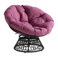 Purple Woven Wicker Papasan Chair I496716