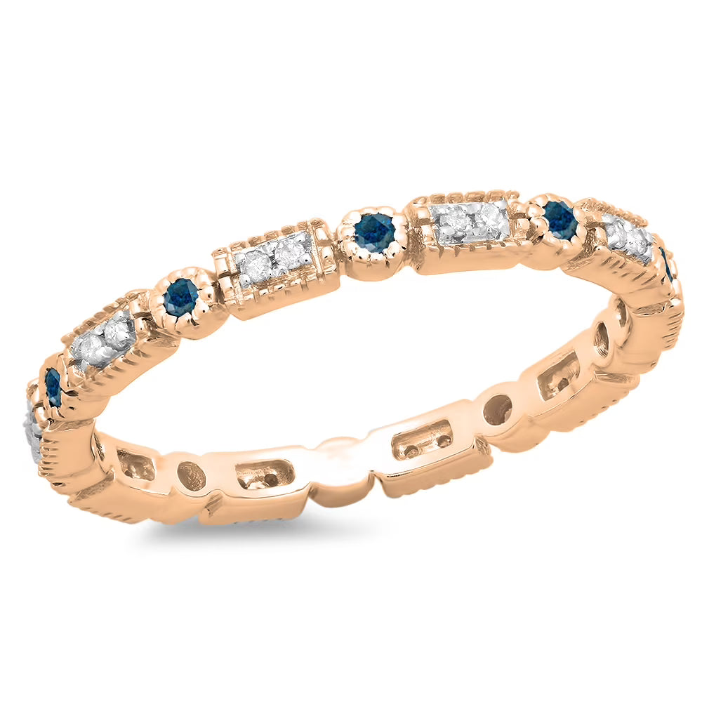 14K Rose Gold Diamond Eternity Band C6607