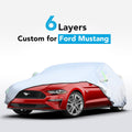 6 Layers Waterproof Full Exterior Car Cover with Zipper C62981