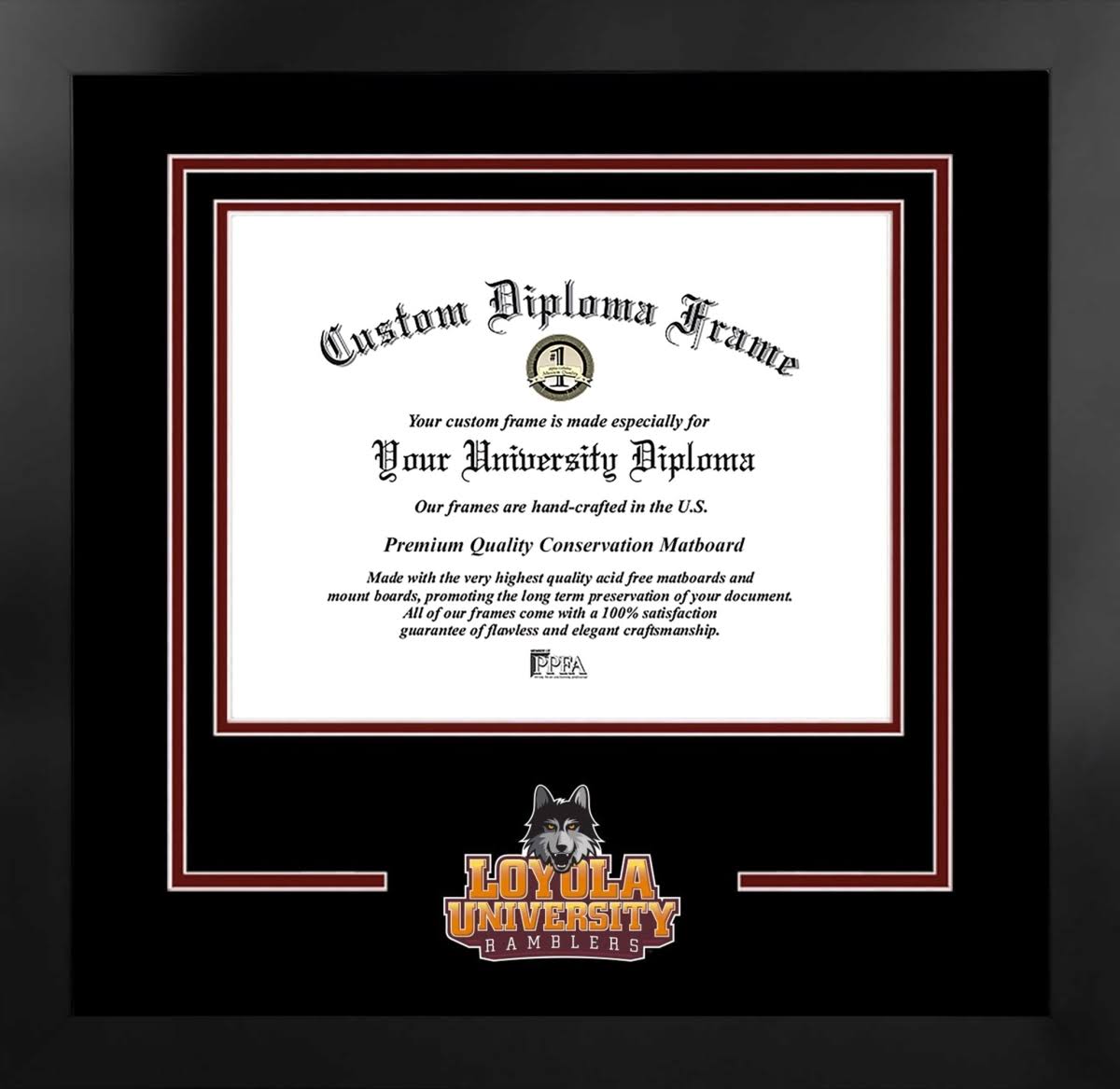 11 x 8.5 in. Black Frame Diploma B95564