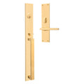 Satin Brass Single Cylinder Mortise Handleset E7433