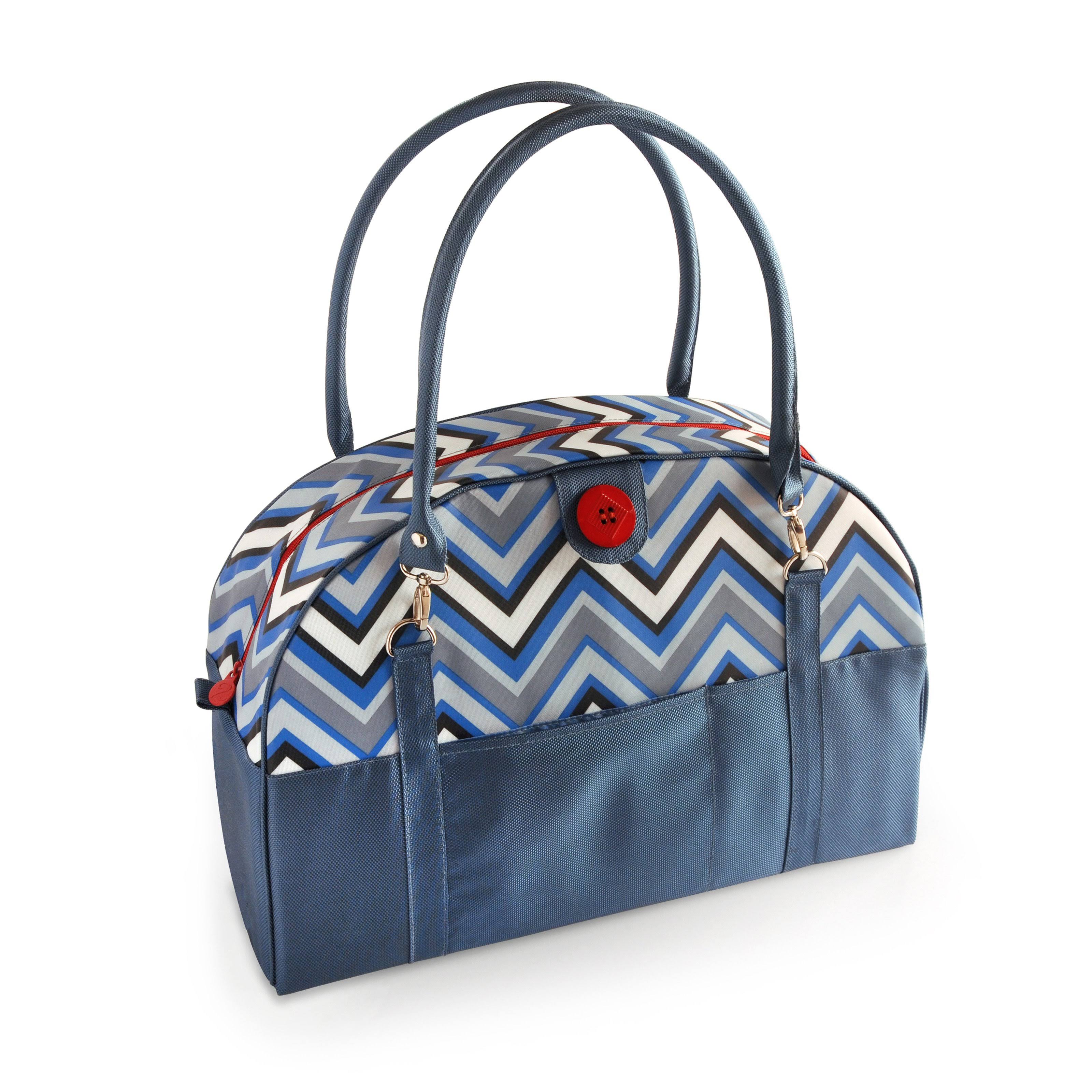 Blue Chevron Stripes Diaper Bag R434