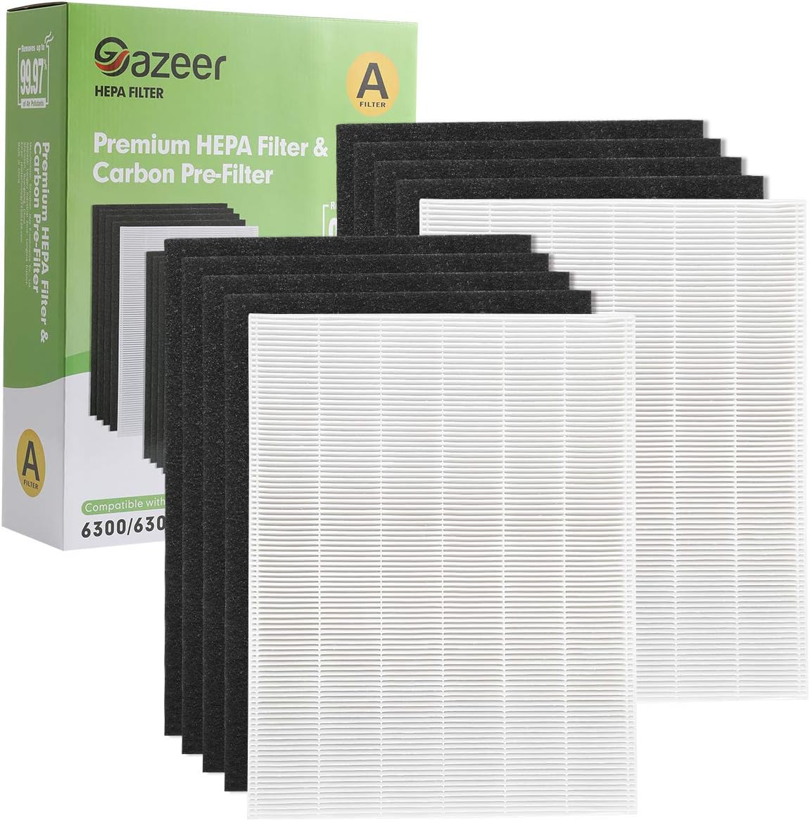 2 True HEPA Filter and 8 Carbon Pre Filters Set E140544