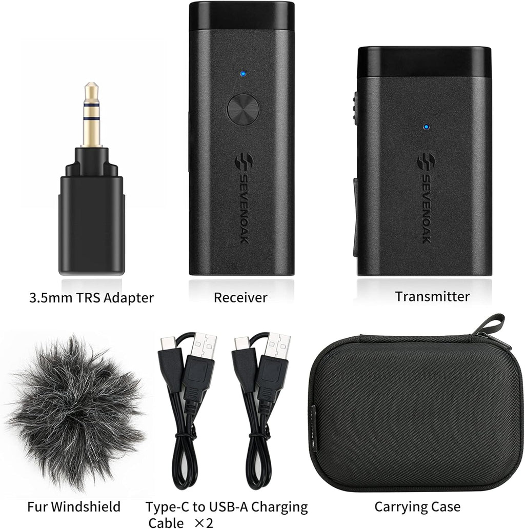 Wireless Lavalier Microphone with 3.5mm TRS Adapter Clip-on Mic C954332