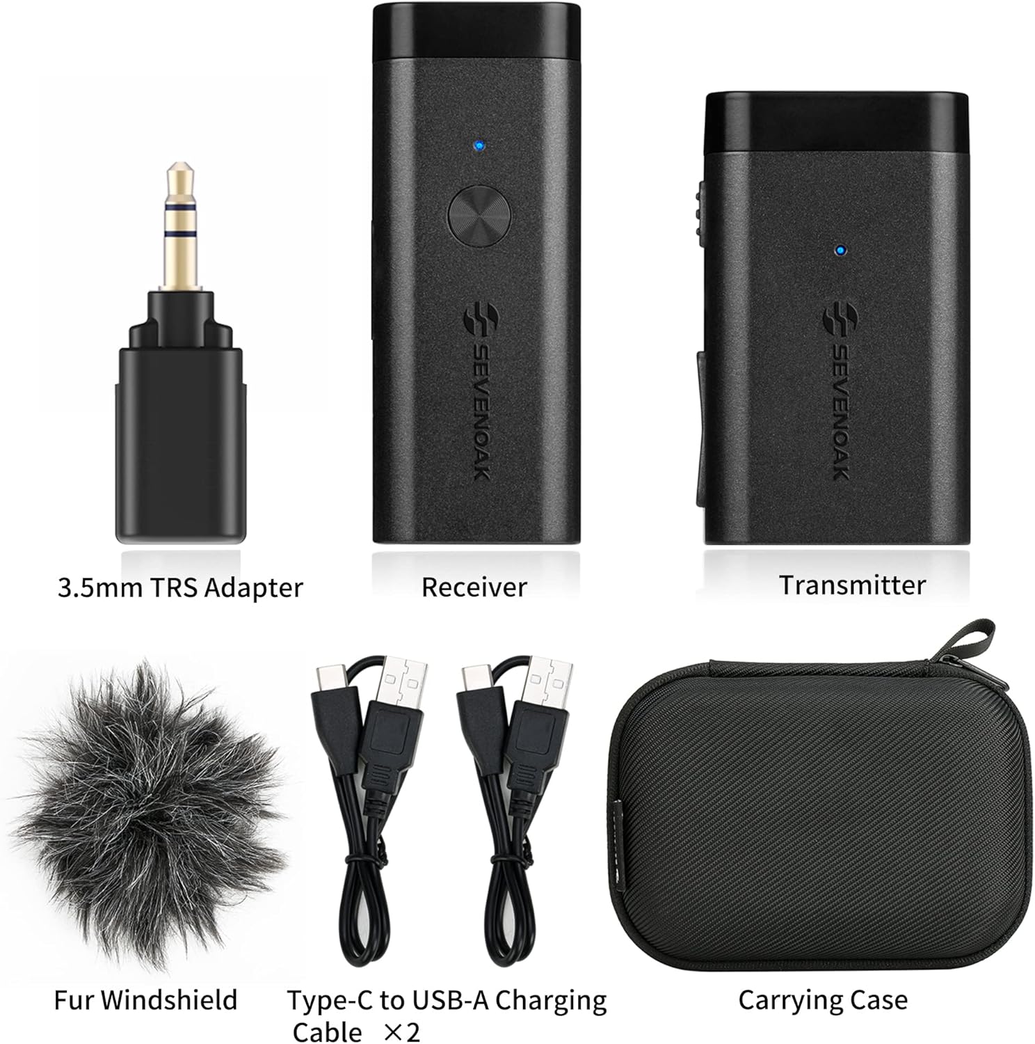 Wireless Lavalier Microphone with 3.5mm TRS Adapter Clip-on Mic C954332