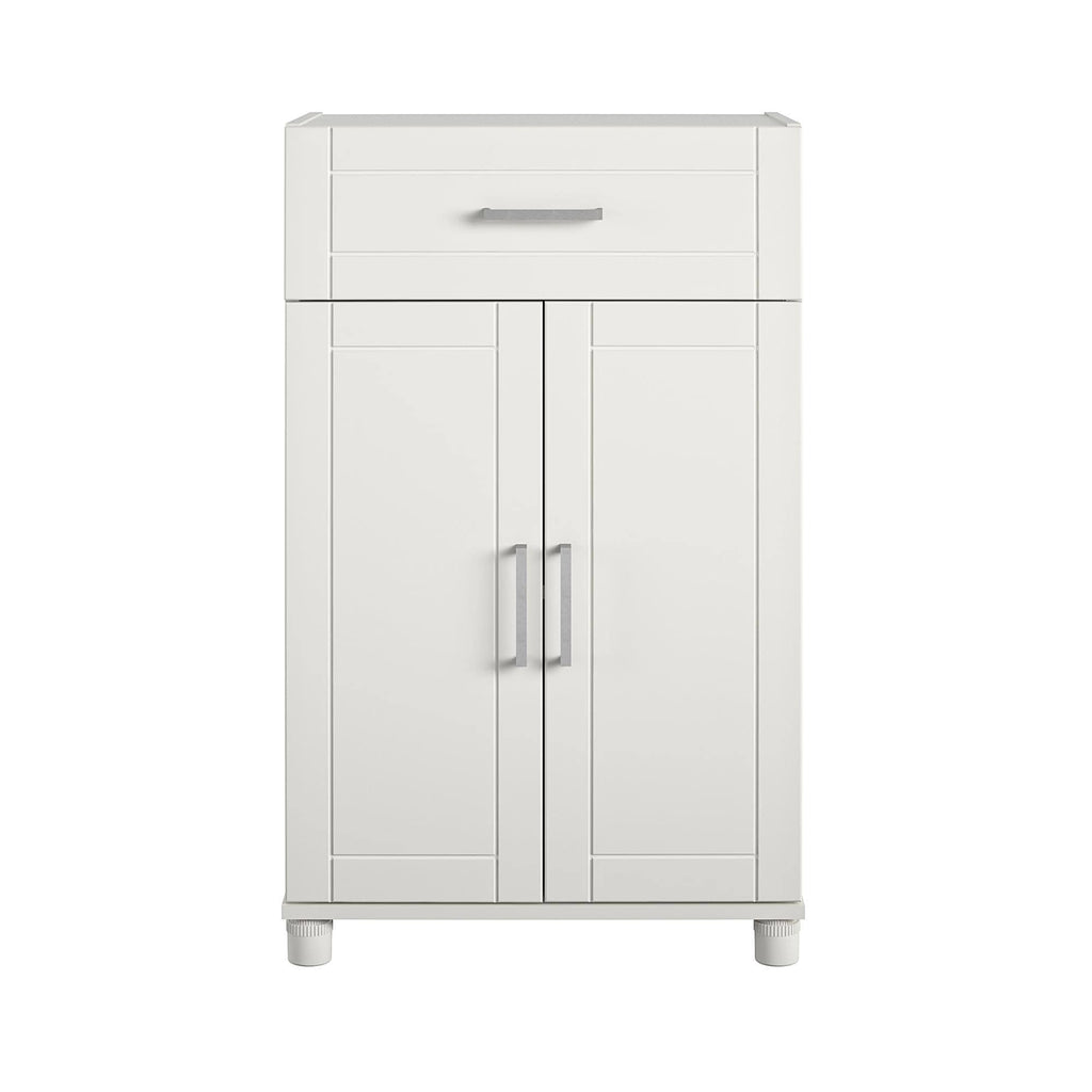 24 inch 1 Drawer 2 Door White Base Storage Cabinet F679