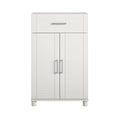24 inch 1 Drawer 2 Door White Base Storage Cabinet F679