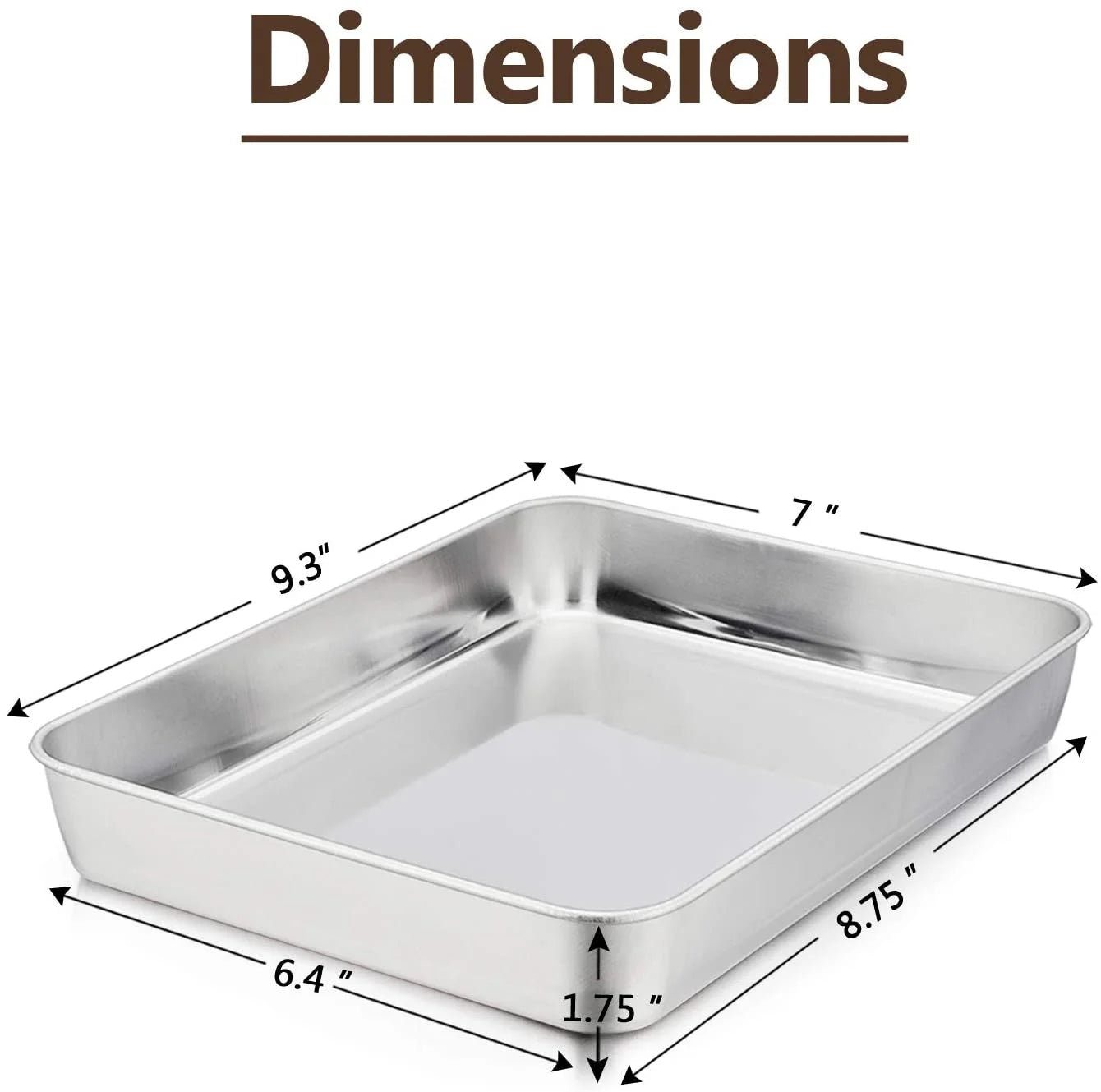 Stainless Steel Small Rectangular Baking Pan A5697