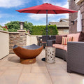 Red 9ft Waterproof Patio Umbrella with Tilt and Crank S16755