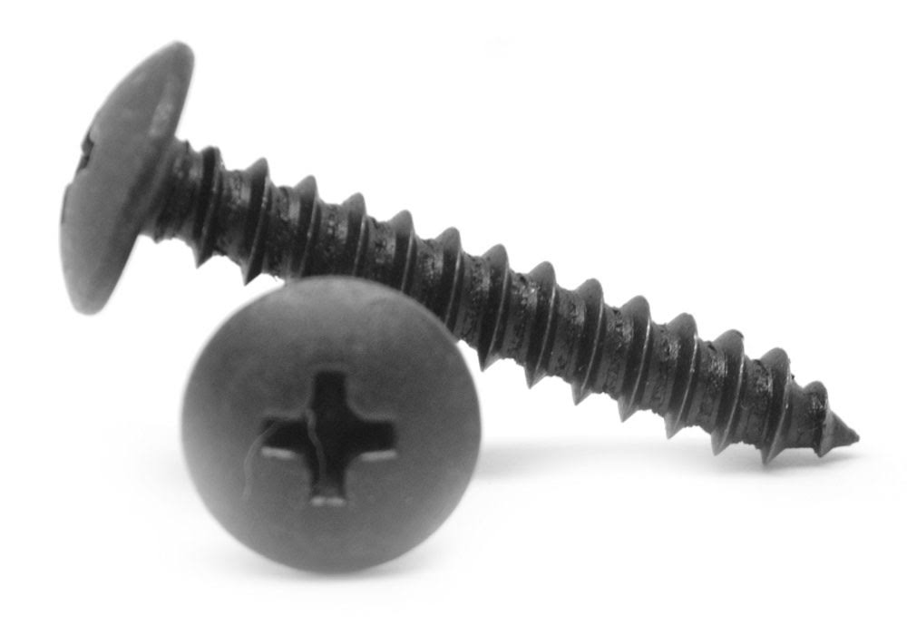 Black Oxide Phillips Truss Head Sheet Metal Screws J4195