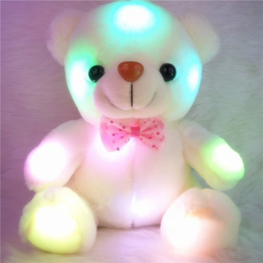 White Teddy Bear Plush Light Up Toy Z8506