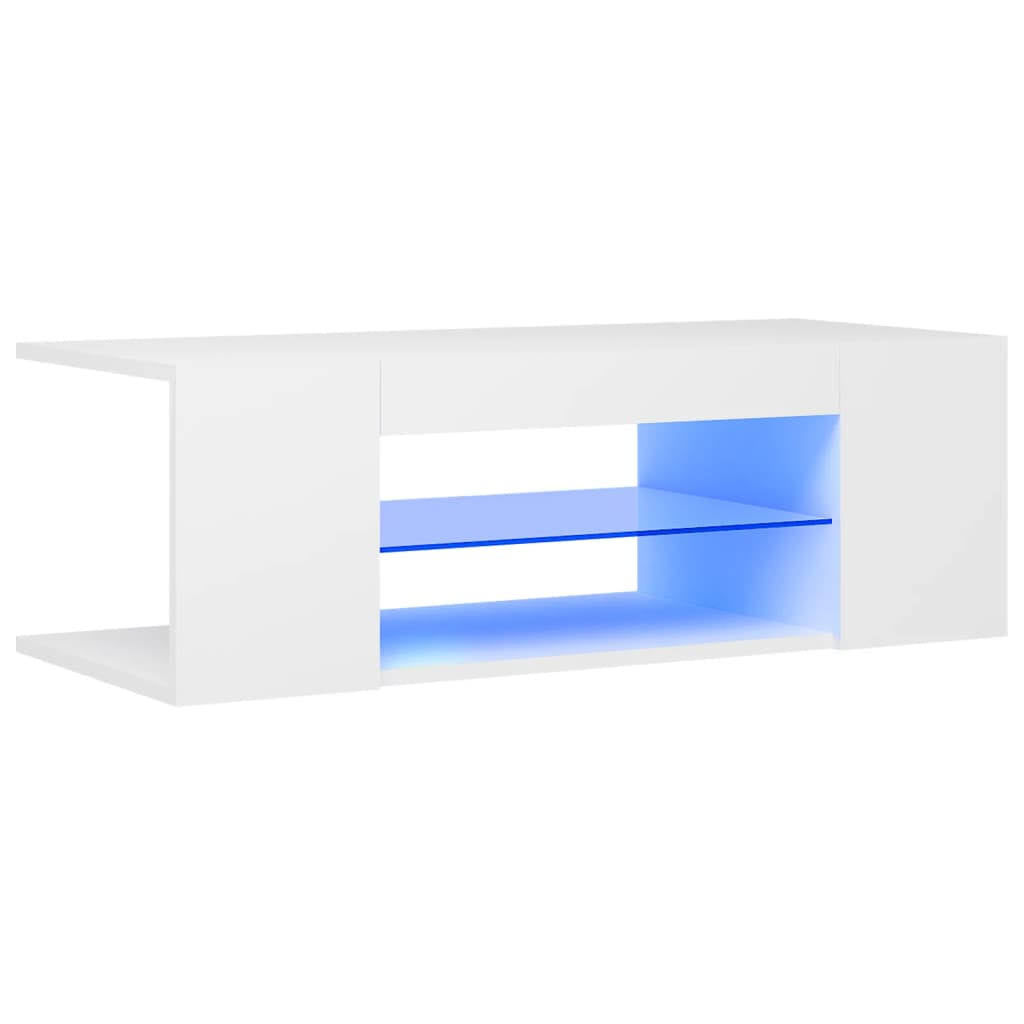 TV Cabinet with LED Lights Black U57373